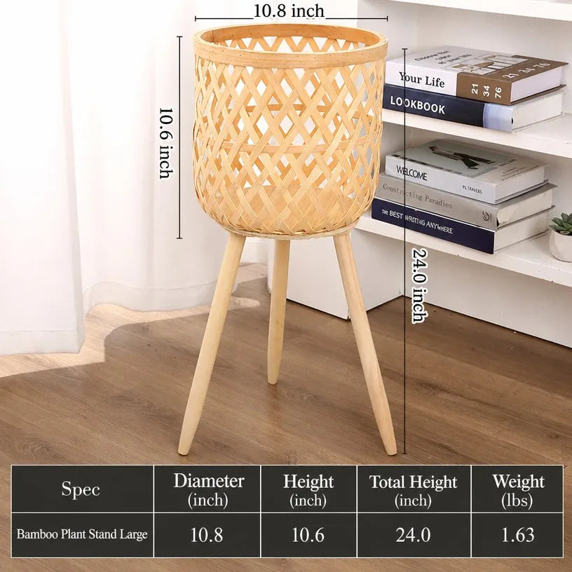 Large Wicker Plant Stand Specifications (inches/lbs)