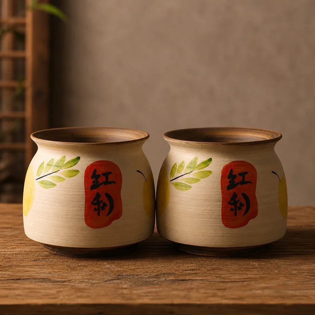 2/4/5-Pack 5.5 Inch Vintage Ceramic Flower Pots with Drain Hole, Suitable for Indoor and Outdoor Planting Of Succulents, Orchids, Flowers and Greenery