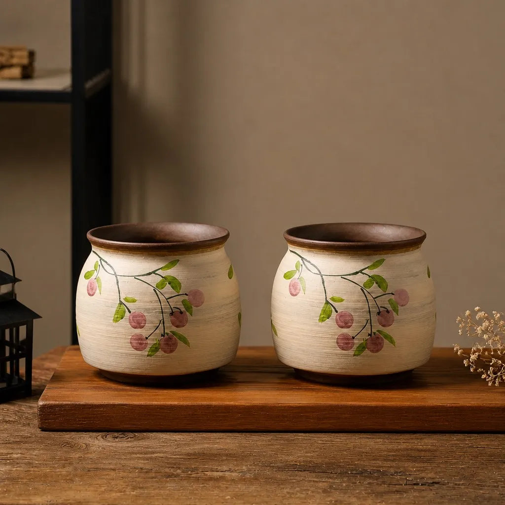 2/4/5-Pack 5.5 Inch Vintage Ceramic Flower Pots with Drain Hole, Suitable for Indoor and Outdoor Planting Of Succulents, Orchids, Flowers and Greenery