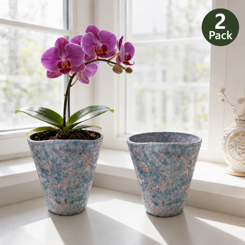 2 Pack - a1 Dia 4.7, H 4.7 ceramic orchid planters