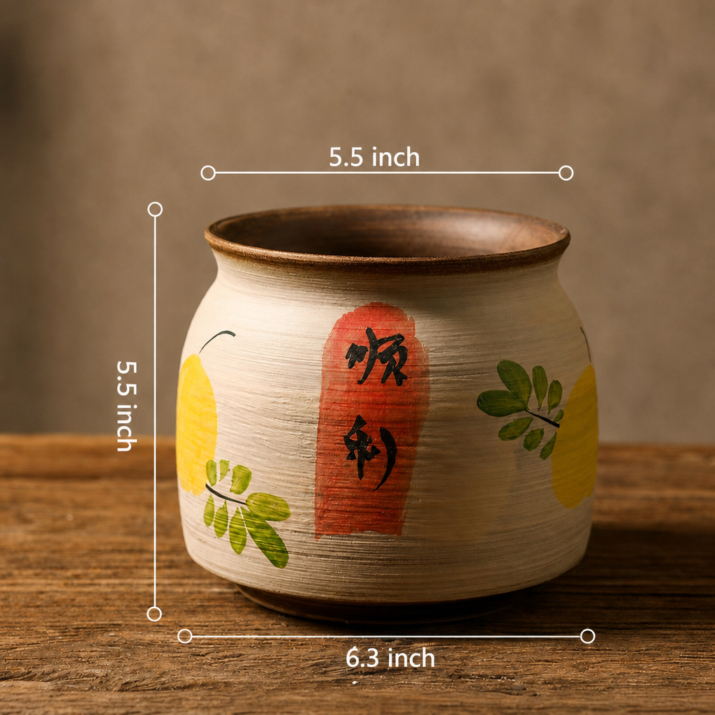 Size Chart - Top 5.5 inch, Bottom 6.3 inch, Height 5.5 inch